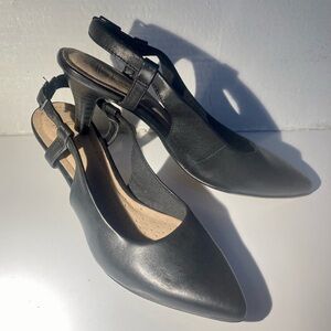 ⚜️’CLARKS’ COLLECTION WOMENS LOW HEEL SLUNG BACK HEELS⚜️
